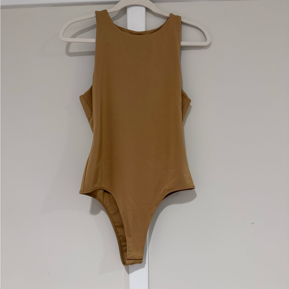 Gianni Bini Tan Sleeveless Bodysuit